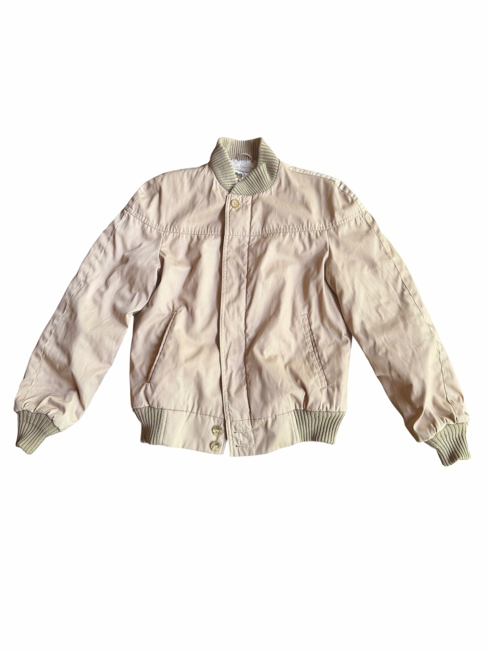 1970s Lakeland Faux‎ Sherpa Lined Full Zip & Button Closure Derby Style Jacket